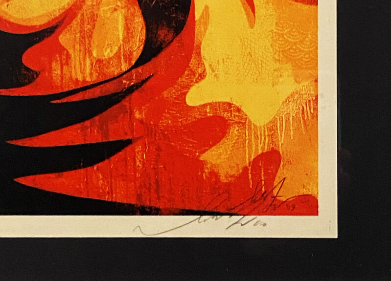 Shepard Fairey, ‘'Basquiat Canvas' (framed)’, 2010, Print, Screen print on cream, Speckletone fine art paper.  Professionally float-framed with archival matting and black hardwood frame molding., Signari Gallery