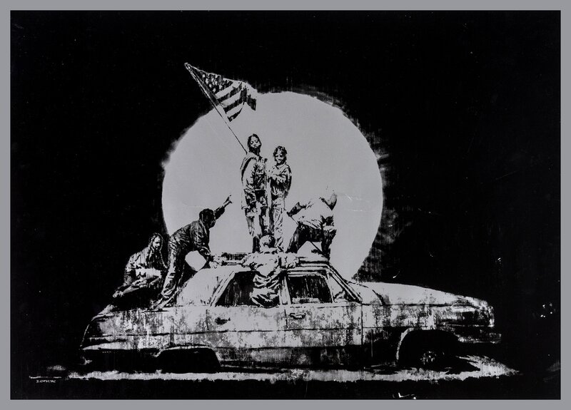 Banksy, ‘Silver Flag’, 2006, Print, Screenprint in colours, Forum Auctions