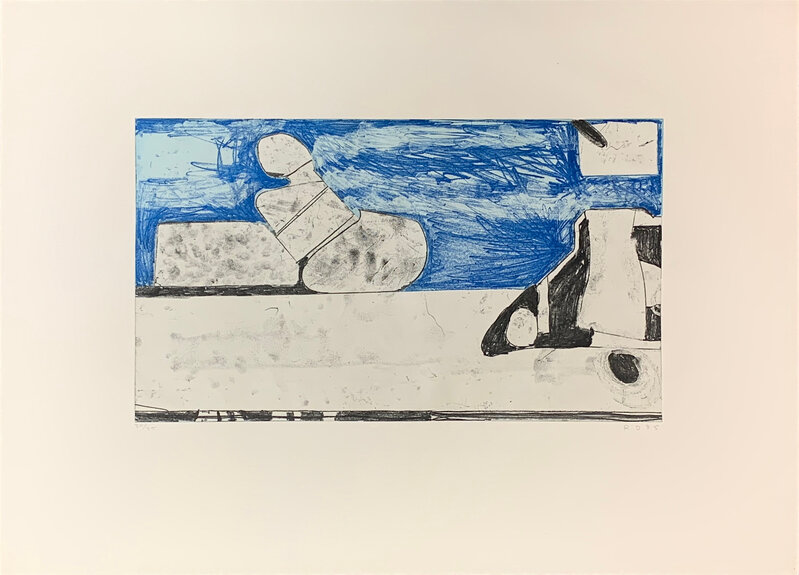 Richard Diebenkorn, ‘Blue Softground’, 1985, Print, Color etching, Bethesda Fine Art