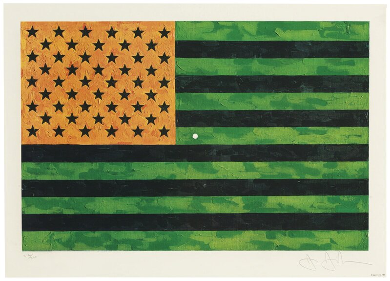 Jasper Johns, ‘Flag (Moratorium)’, 1969, Print, Offset lithograph in colors, on wove paper, Christie's