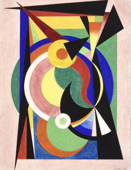 Auguste Herbin, ‘Composition on a pink background’, 1940