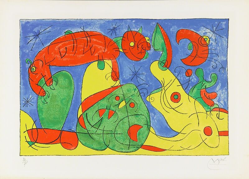Joan Miró, ‘Suites pour Ubu Roi’, 1966, Print, Three lithographs in colors, Rago/Wright/LAMA