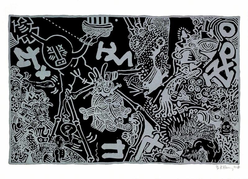 Keith Haring, ‘Untitled, (State II)’, 1987, Print, Hand-signed lithograph, Martin Lawrence Galleries