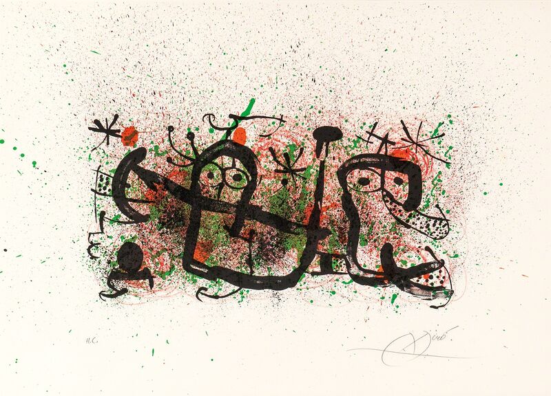 Joan Miró, ‘Plate 5, from Ma de Proverbis’, 1970, Print, Color lithograph on paper, Skinner