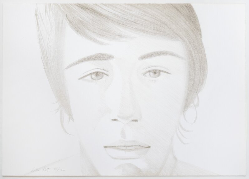 Alex Katz, ‘Vincent - 알렉스카츠’, 1972, Print, Two-color lithograph printed on Arches paper., Frank Fluegel Gallery
