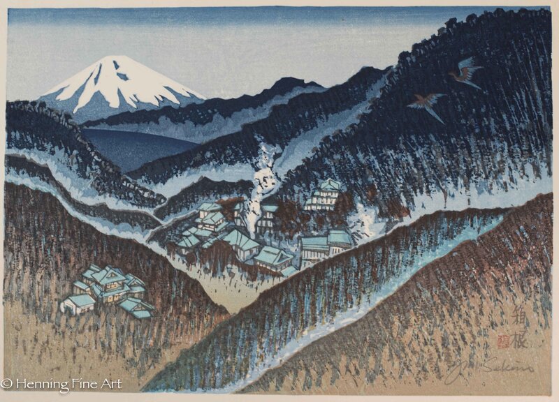 Junichiro Sekino, ‘Hakone: Mt. Fuji vver the Lake’, 1977, Print, Woodblock print, Henning Fine Art