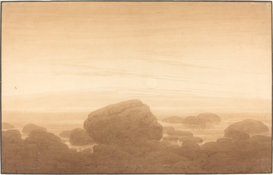 Moonrise on an Empty Shore