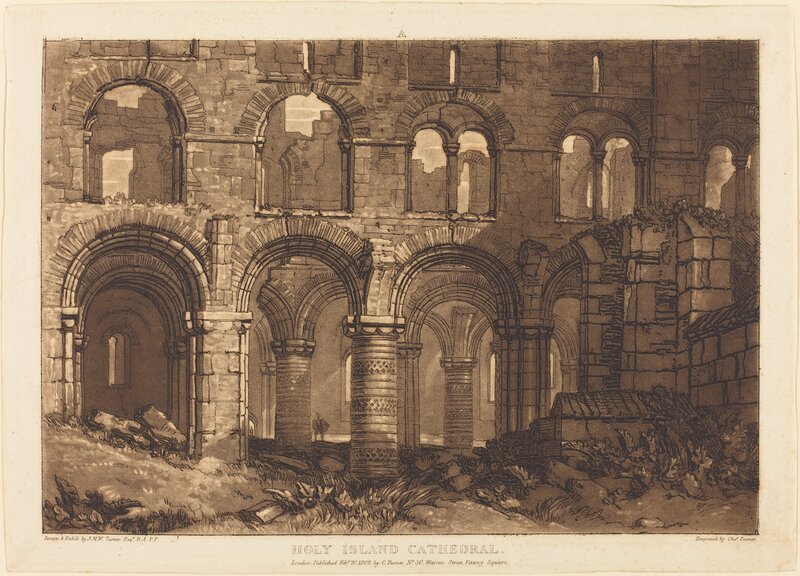 J. M. W. Turner, ‘Holy Island Cathedral’, published 1808, Print, Etching and mezzotint, National Gallery of Art, Washington, D.C.
