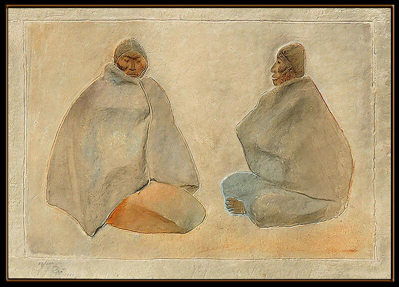 Francisco Zúñiga, ‘Dos Mujeres Mayas (Two Mayan Women)’, 1983, Sculpture, Mixograph Relief Sculpture, Original Art Broker
