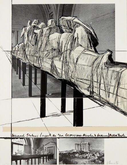 Christo, ‘Wrapped statues, Project for Die Glyptothek, München’, 1988