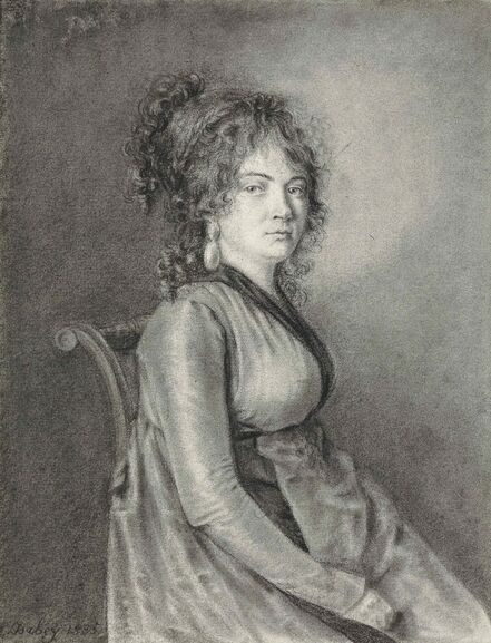 Louis-Gabriel-Eugéne Isabey, ‘A seated lady’
