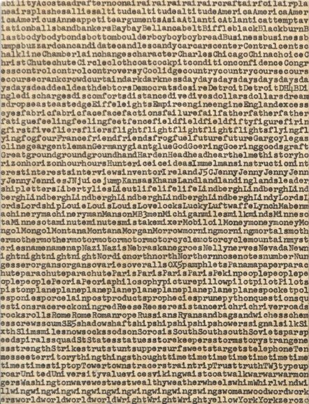 Carl Andre, ‘Five Hundred Terms for Charles A. Lindbergh’, 1962