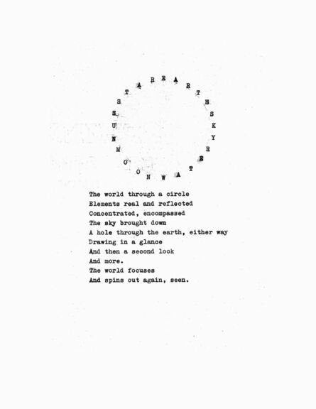Nancy Holt, ‘The World Through A Circle’, 1970
