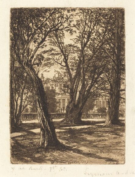 Francis Seymour Haden, ‘Kensington Gardens (The Small Plate)’, 1859