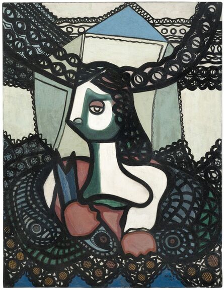 Amelia Peláez, ‘Mujer con peces (Woman with Fish)’, 1948