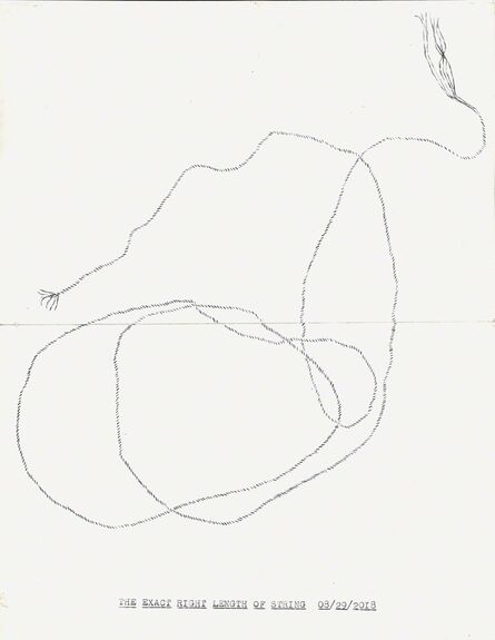 Lenka Clayton, ‘"The Exact Right Length of String" in the series "Typewriter Drawings"’, 2018