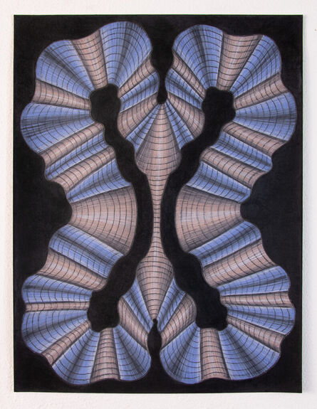 Nancy Blum, ‘Blue and Pink Black Drawing 4’, 2023