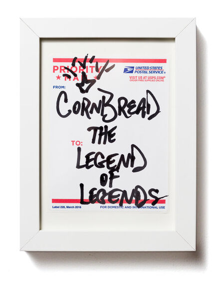 Cornbread, ‘Postal Label Series: Cornbread The Legend of Legends ’, 2024