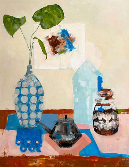 Jacqueline Boyd, ‘Still Life with Kettle and Carved Vase’, 2022