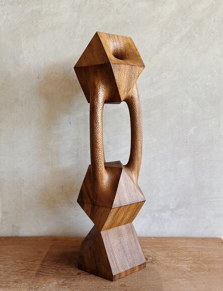 Aleph Geddis, ‘Vector equilibrium totem with conduit’, 2022