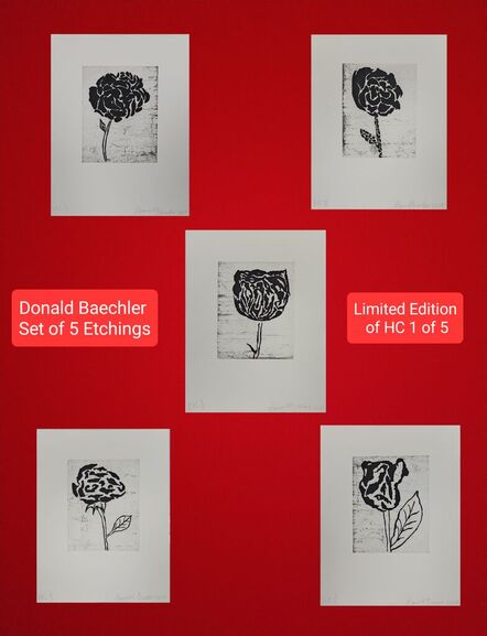 Donald Baechler, ‘Flower - Floral Suite of 5’, 2007