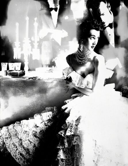 Lillian Bassman, ‘In This Year of Lace, Dovima, Dress by Jane Derby, The Plaza Hotel, New York, Harper's Bazaar, October 1951’, 1951