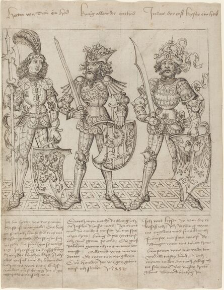 Primary Master of the Strassburg Chronicle, ‘Hector of Troy, Alexander the Great and Julius Caesar’, 1492