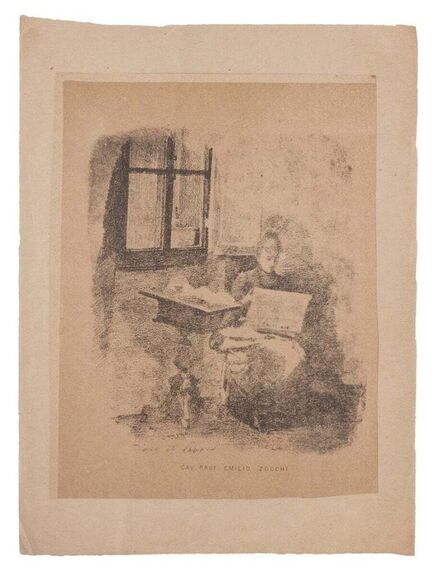 Emilio Zocchi, ‘Reading Woman’, 1880