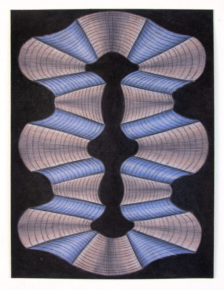 Nancy Blum, ‘Blue and Pink Black Drawing 9’, 2023