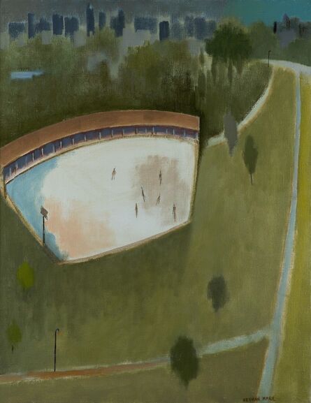 Herman Maril, ‘Central Park Skaters’, 1981