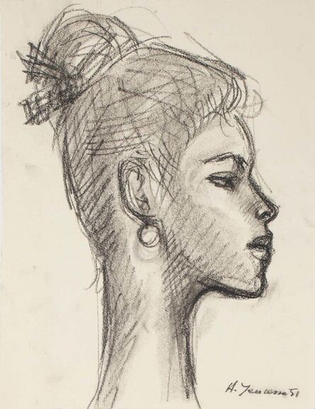 Hubert Yencesse, ‘Portrait of Woman’, 1951