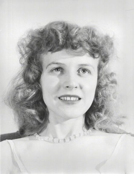 Eugene Von Bruenchenhein, ‘Untitled (Marie headshot with pearls and white slip)’, ca. 1940s