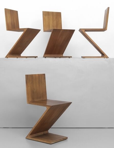 Gerrit Thomas Rietveld, ‘Four chairs 'Zig Zag' drawing 1934 production CASSINA’, 1972