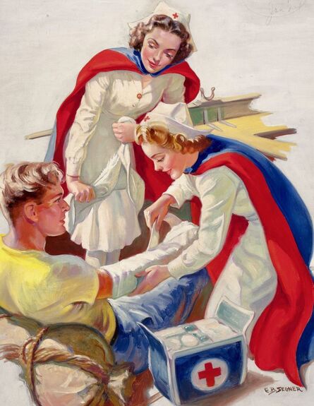 Ellen Barbara Segner, ‘Helping the Wounded, Probable Red Cross Advertisement’, 20th Century