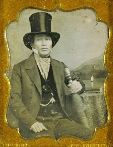 James P. Weston, ‘Portrait of an Asian Man in Top Hat’, ca. 1856