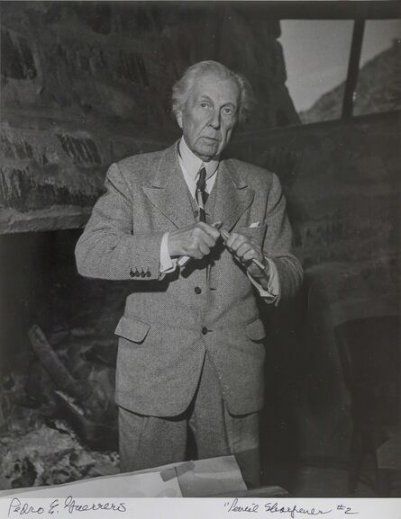 Pedro E. Guerrero, ‘Frank Lloyd Wright Sharpening a Pencil, #2’, 1947