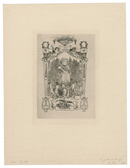 Félicien Rops, ‘Les Gaietés de Béranger. Titelblatt zum gleichnamigen Werk bei Auguste Poulet-Malassis 1825-1876, Namur 1864.’, 1864