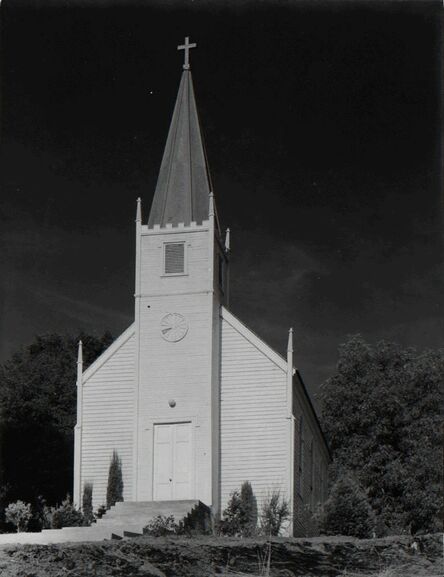 Ansel Adams, ‘Church at Mariposa ’, before 1935
