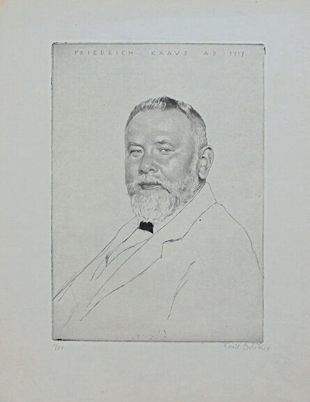 Emil Orlik, ‘Portrait of Friedrich Kraus’, 1917