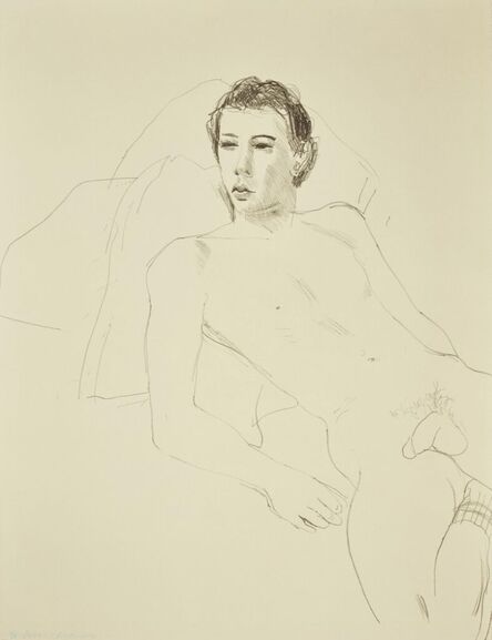 David Hockney, ‘Gregory Reclining (Nude)’, 1976