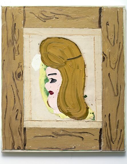 Rose Wylie, ‘P.C. Small Head with Frame III’, 2014