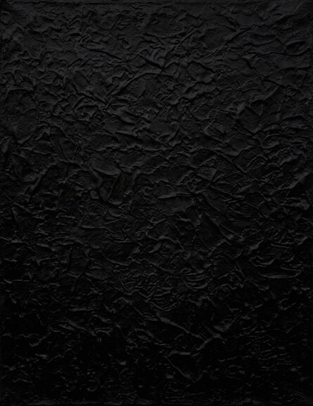 Leon Grossmann, ‘Monochrome Black Painting, Black, Deep Black, Carbon Black, Homage to Pierre Soulages, Black Artwork, Noir, textured abstract painting, Black Abstract Painting, office abstract decor’, 2024