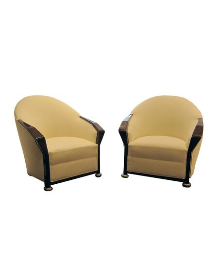 Pierre Chareau, ‘Pair of MF 158 Armchairs’