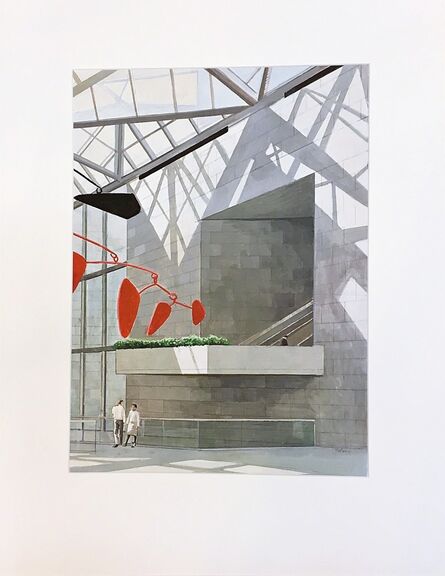 Richard Haas, ‘Interior with Calder Mobile at the National Gallery’, ca. 1990