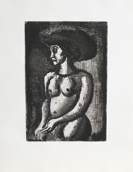 Georges Rouault, ‘Femme Nue Vero la Gauche from The Reincarnations du Pere Ubu’, 1928