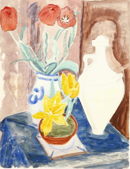 Erich Heckel, ‘Stilleben mit Blumen und arabischem Krug’, 1953