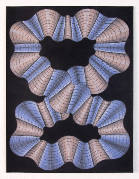 Nancy Blum, ‘Blue and Pink Black Drawing 1’, 2023