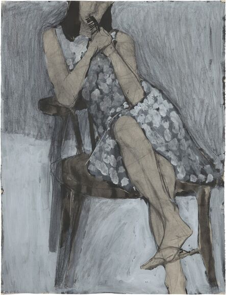 Richard Diebenkorn, ‘Untitled (Seated Woman, Patterned Dress)’, 1966