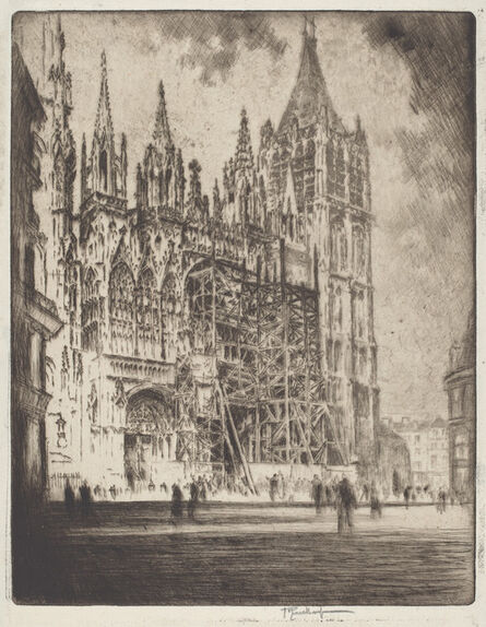 Joseph Pennell, ‘The West Front, Rouen Cathedral’, 1907