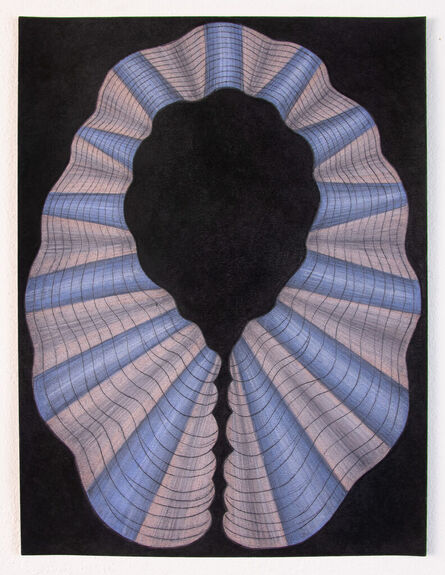 Nancy Blum, ‘Blue and Pink Black Drawing 5’, 2023